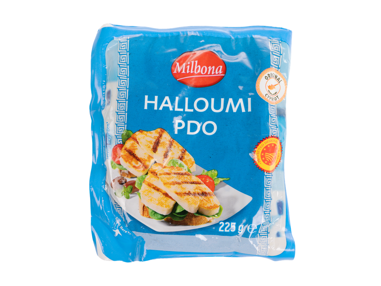 Brânză Halloumi PDO Milbona, ambalaj 225g.