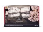 Deluxe meringues met vanille- en cacaosmaak in een verpakking van 180 g.