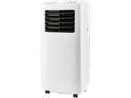 White portable air conditioner unit.