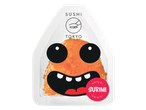 Onigiri Surimi met cartoongezicht in witte verpakking met Sushi Tokyo-logo.