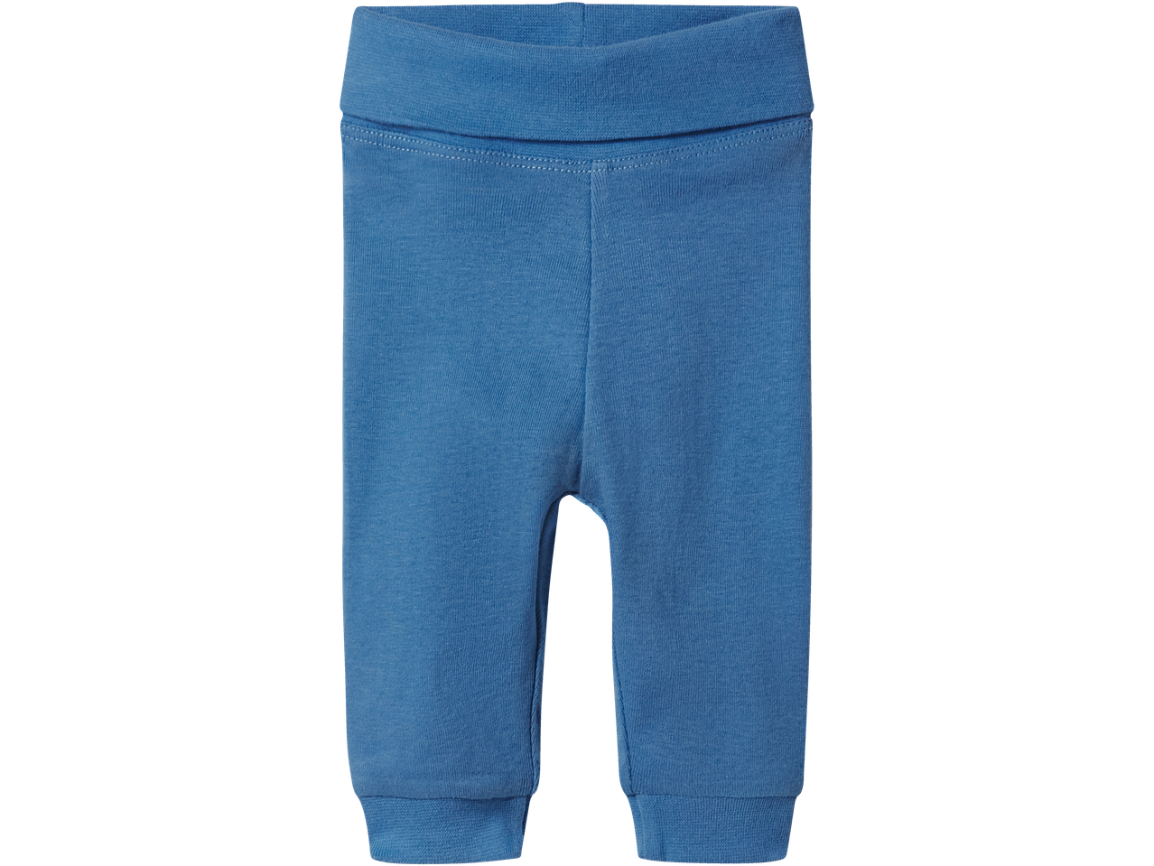 Zilas mazuļu bikses ar elastīgu jostasvietu un potīšu aprocēm