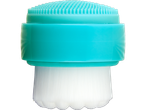Uma escova de limpeza facial com dois tipos de cerdas.