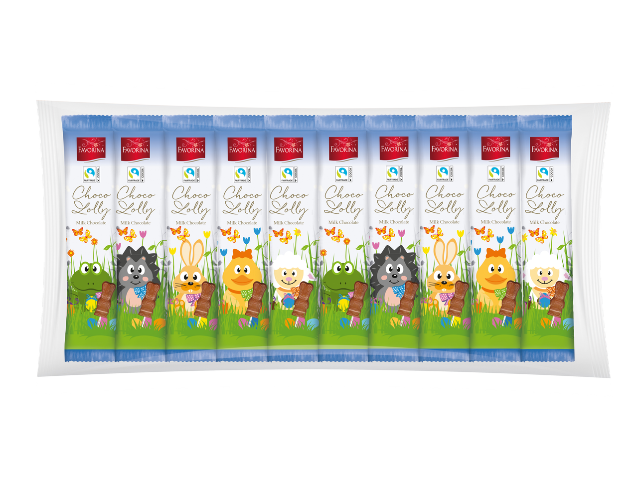 Favorina Choco Lolly melkchocolade paaseitjes.