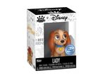 A collectible vinyl figure of a brown dog with long ears and a blue collar, in a display box.
