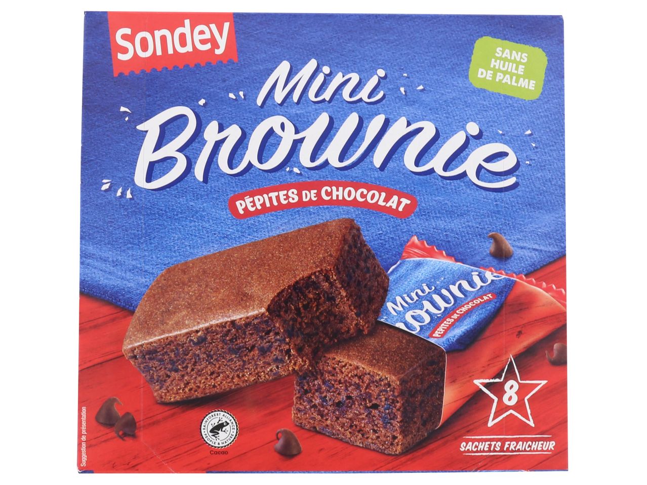 Sondey Mini Brownie pépites de chocolat.