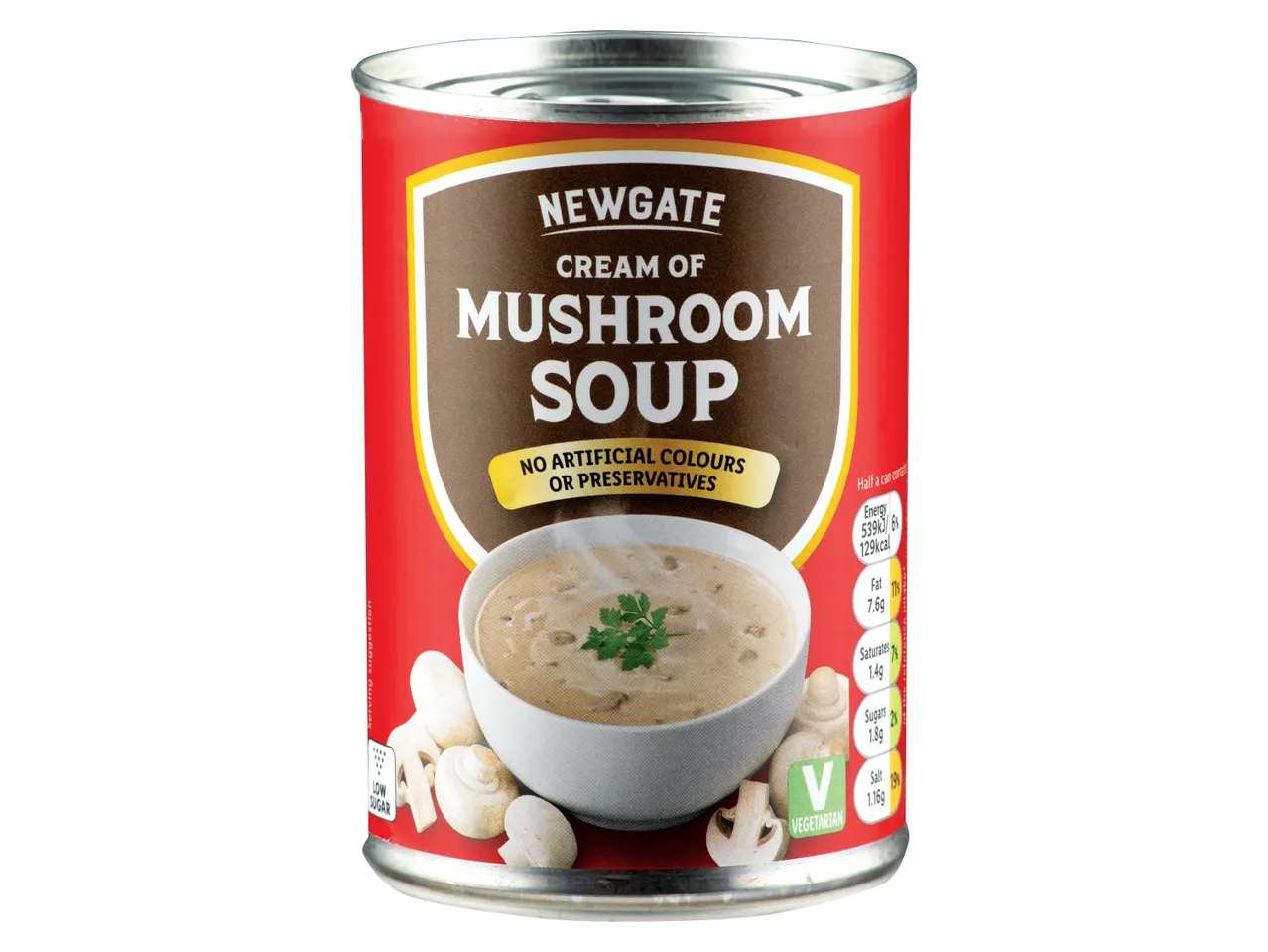 Newgate cream of mushroom soup in a can.