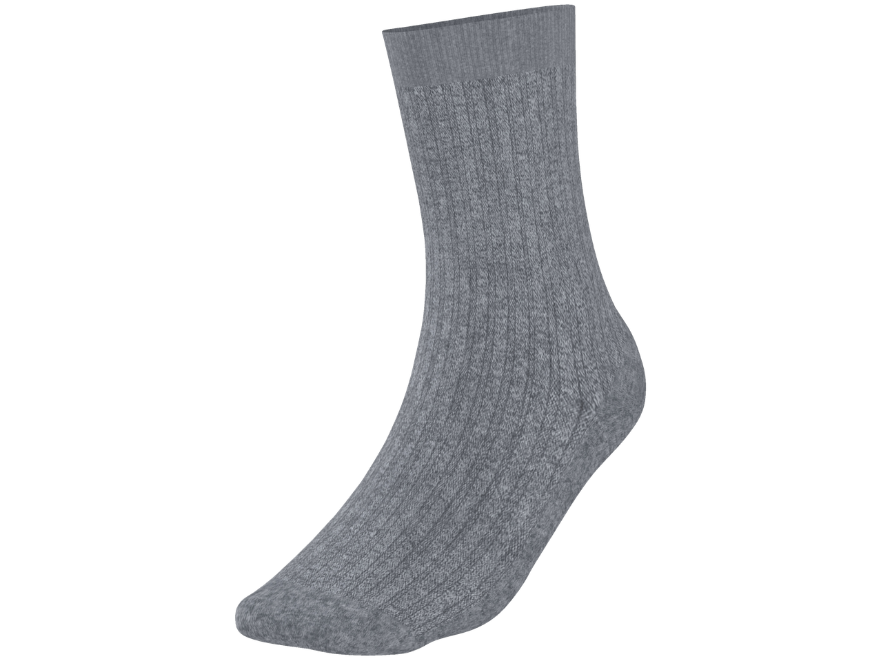 Șosetă reiată Esmara în culoarea gri pentru bărbați și femei.