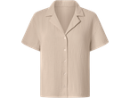 Cămașă de muselină ESMARA de culoare bej deschis, cu mânecă scurtă