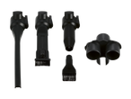 Acessórios para aspirador Silvercrest® 2 em 1: bocais, escovas e suporte.