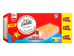 Novo sorvete Bon Gelati Mega Sandwich, tamanho XXL, sabor tricolor.