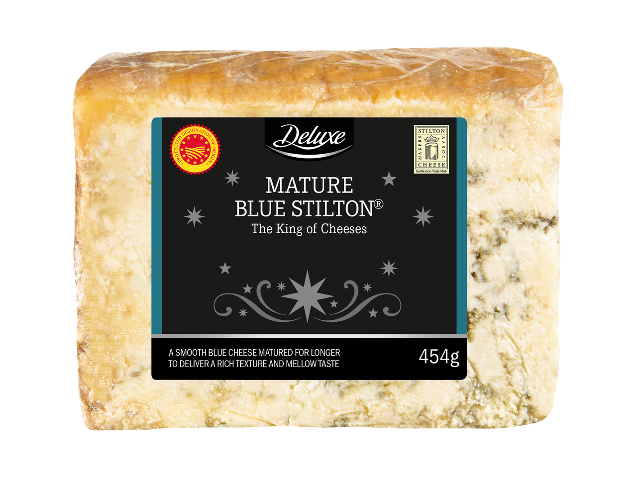 Deluxe oude blauwe Stilton kaas, 454g.