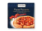 Pizza Piccante med røget salami og Nduja pepperoni, neapolitansk stil, 398g.