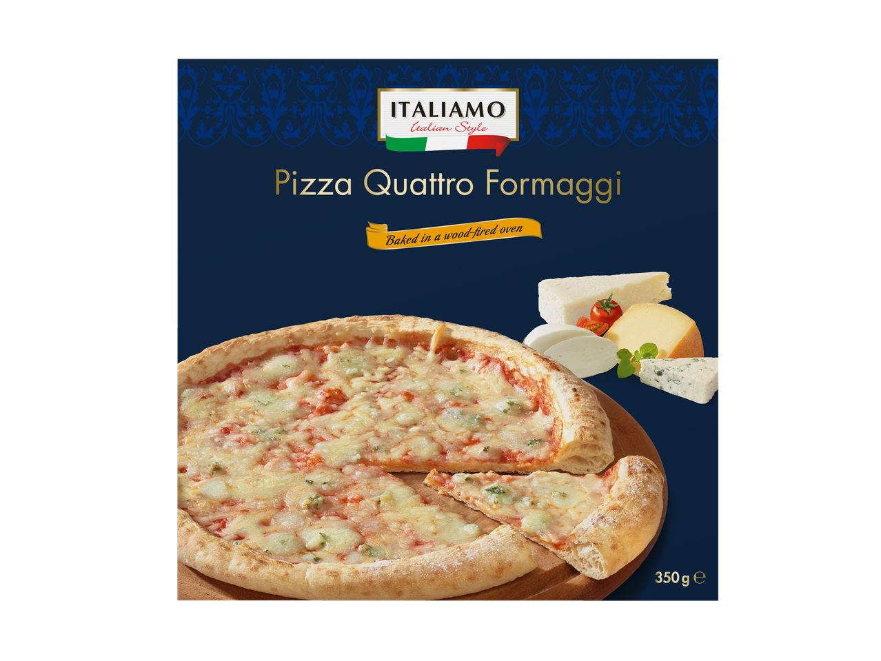 Italiamo Wood Fired Four Cheese Pizza, 350g