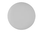A plain, light grey circular disc or plate.