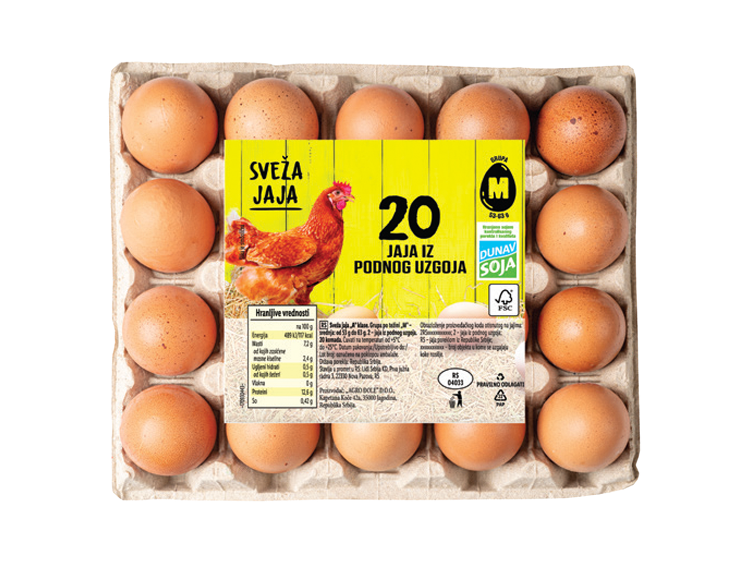 Jaja iz podnog uzgoja XXL
