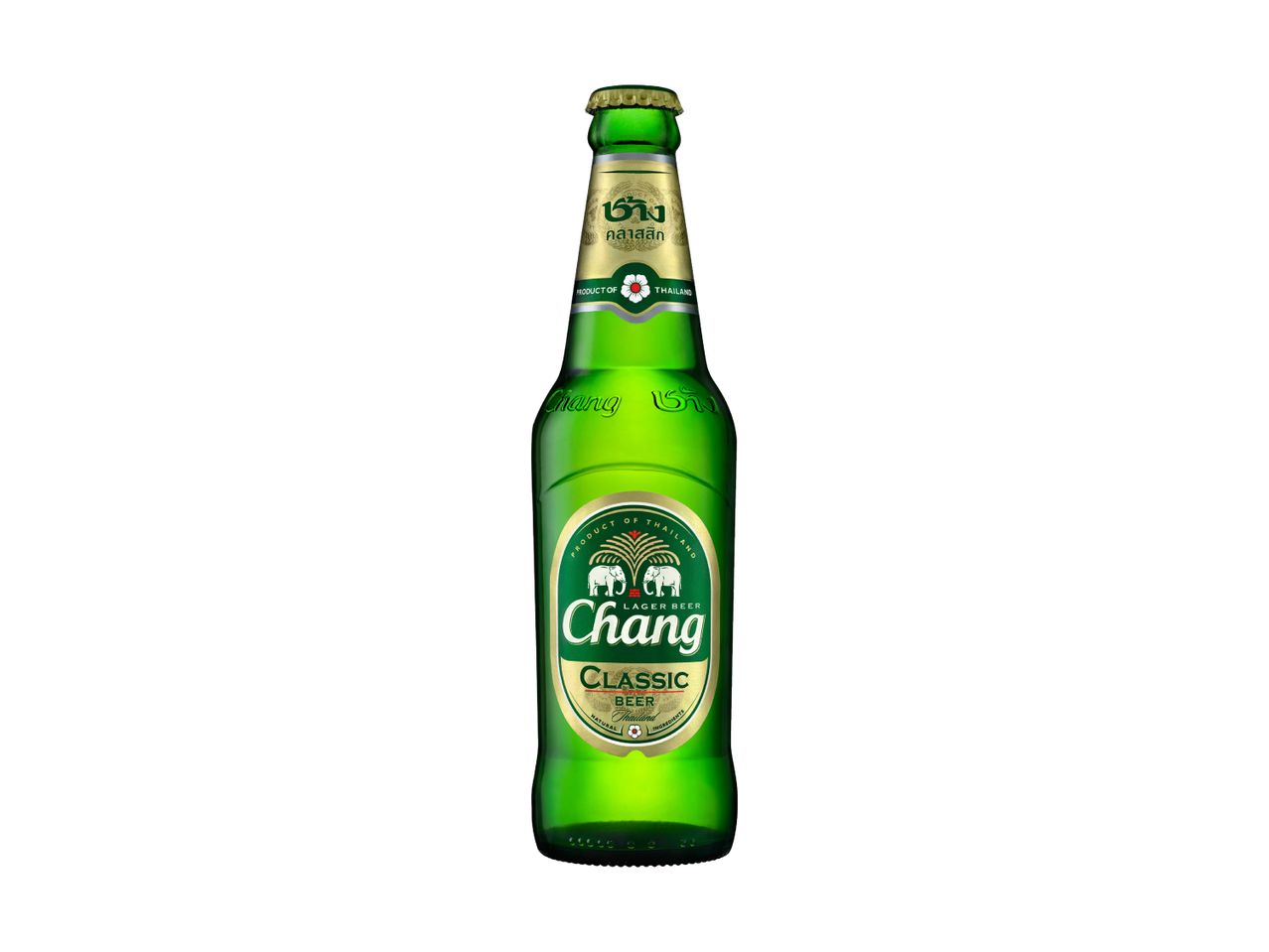 Chang Classic Bierflasche, Lagerbier aus Thailand.