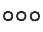Three black rubber washers.