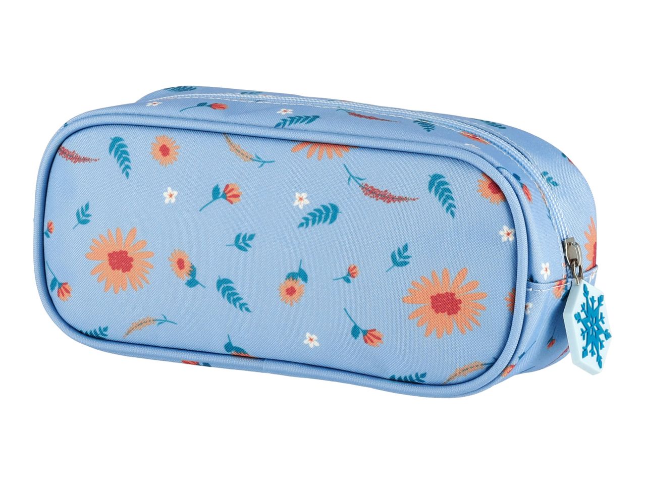 Pencil case with floral pattern.