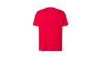 Rödt t-shirt, bakifrån.