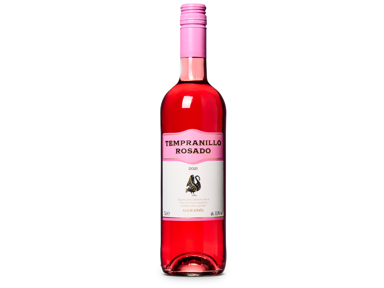 Fles Tempranillo Rosado rosé wijn uit Spanje.