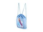 Light blue drawstring backpack featuring a mermaid design.