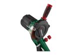Close-up of a Parkside chain saw sharpener with a red handle.