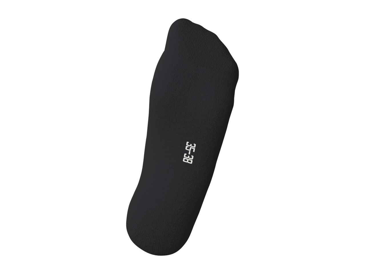 Black sock with size marking 35-38