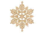 Floco de neve dourado com glitter LIVARNO home para árvore de Natal.