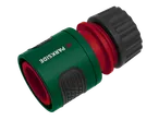 Conector de mangueira PARKSIDE verde com detalhes em vermelho e preto