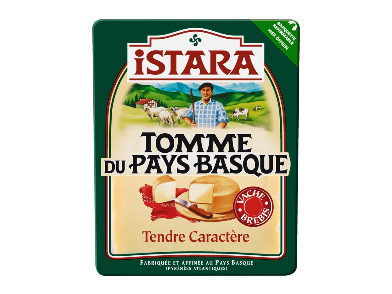 Ambalaj de brânză Istara Tomme du Pays Basque.