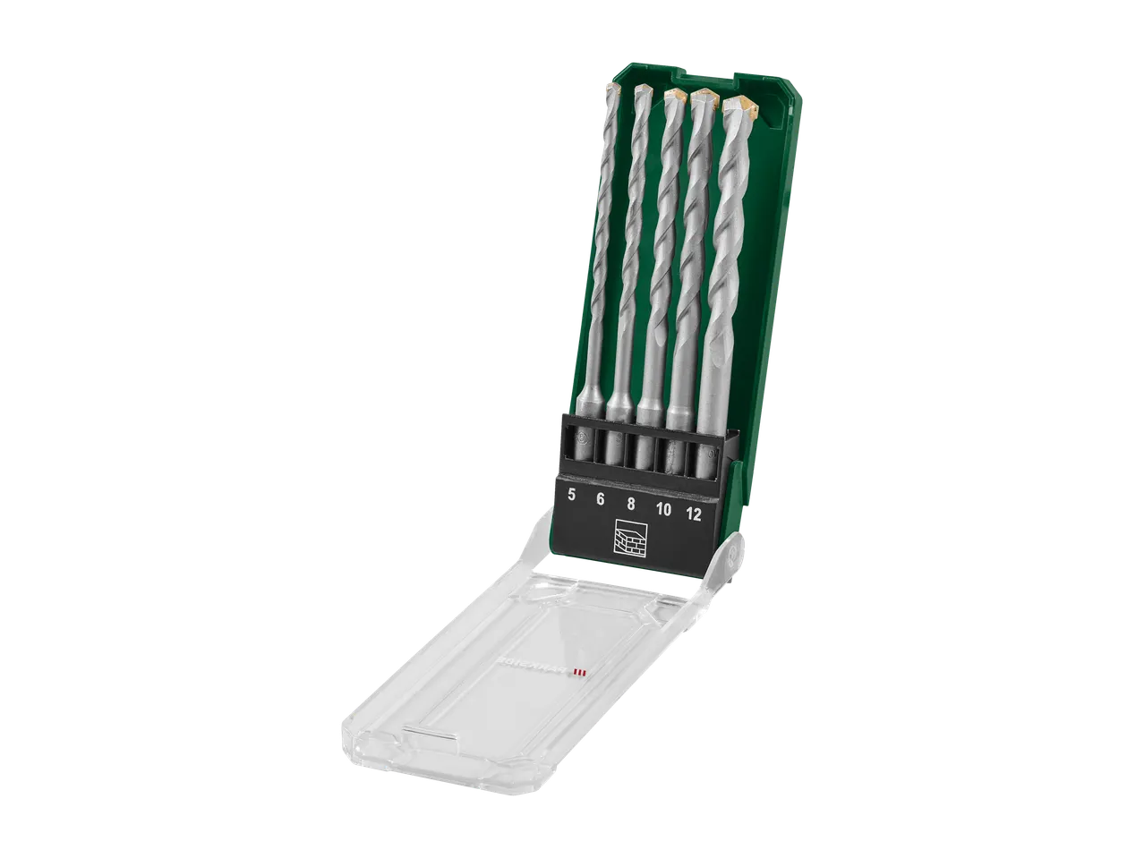 Πολυλειτουργικά τρυπάνια PARKSIDE® HSS σε σετ 5 τεμαχίων, που δείχνουν διάφορα μεγέθη.