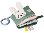 Livre d'éveil bébé lapin Little Dutch, pages en tissu texturées.