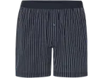 Mörkblå randiga boxershorts.