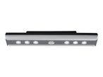 Silver LED under-cabinet light with motion sensor and six bright lights