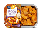 Patatas bravas met aioli in een schaal en een aluminium bakje, 425g, 2 porties.