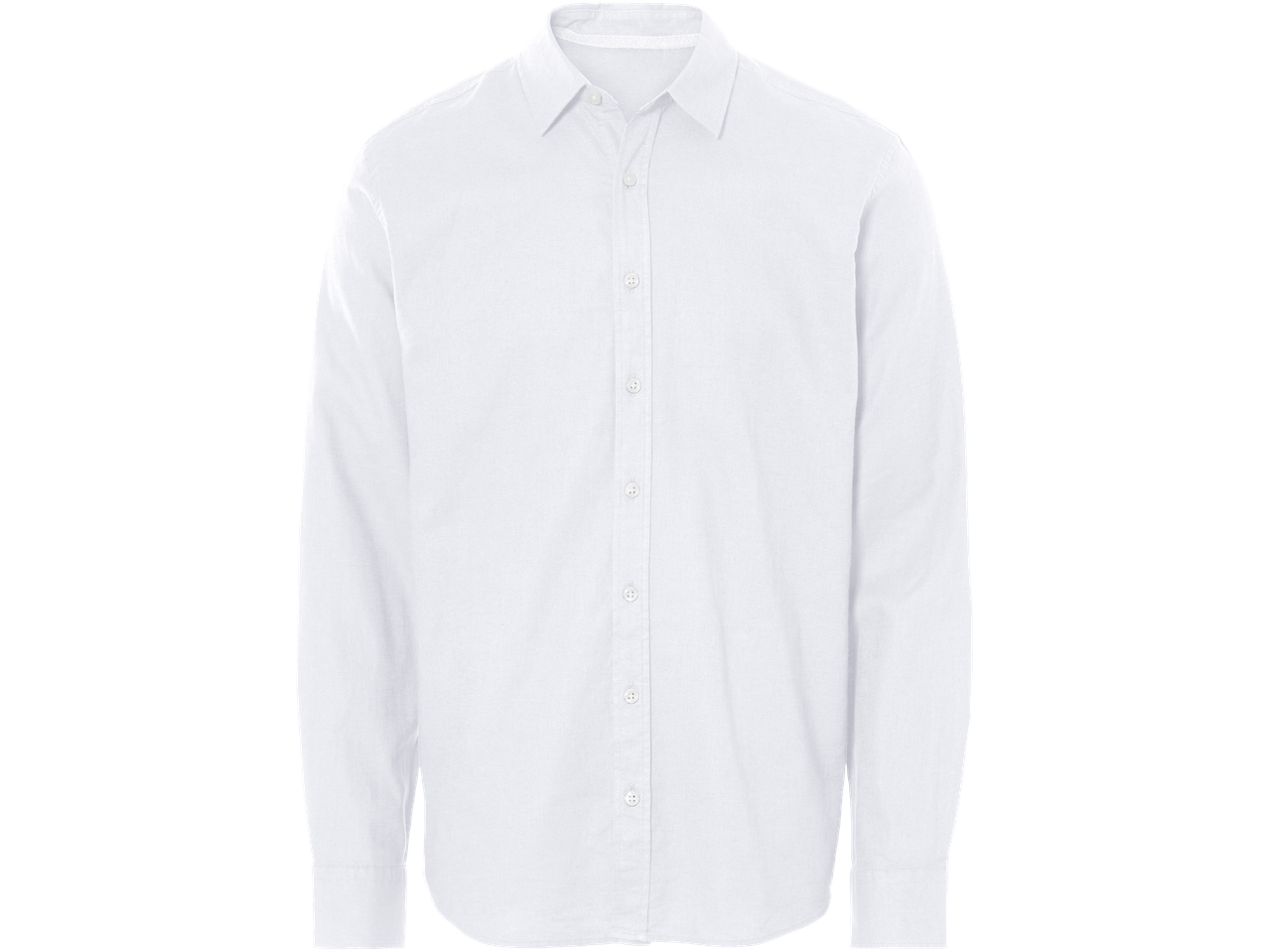 Wit overhemd met lange mouwen.