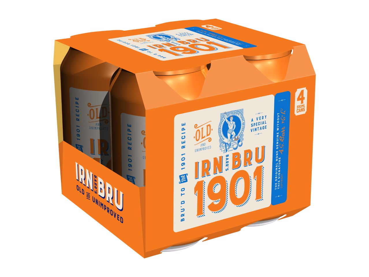 Irn-Bru 1901 Old and Unimproved 4-pack of 330ml cans