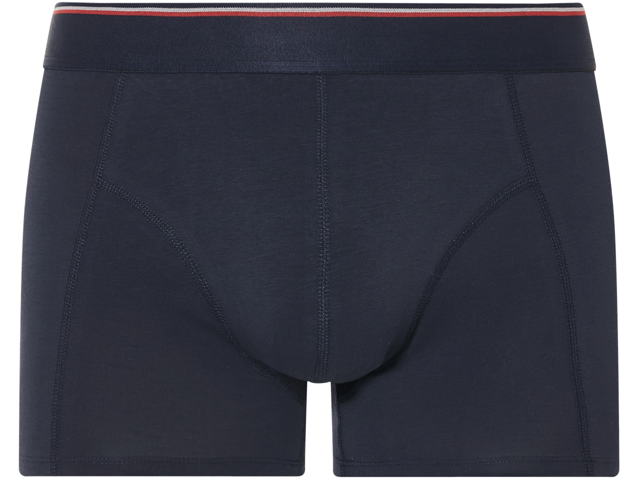 Tamnoplave Tommy Hilfiger bokserice s crvenom, bijelom i tamnoplavom trakom.