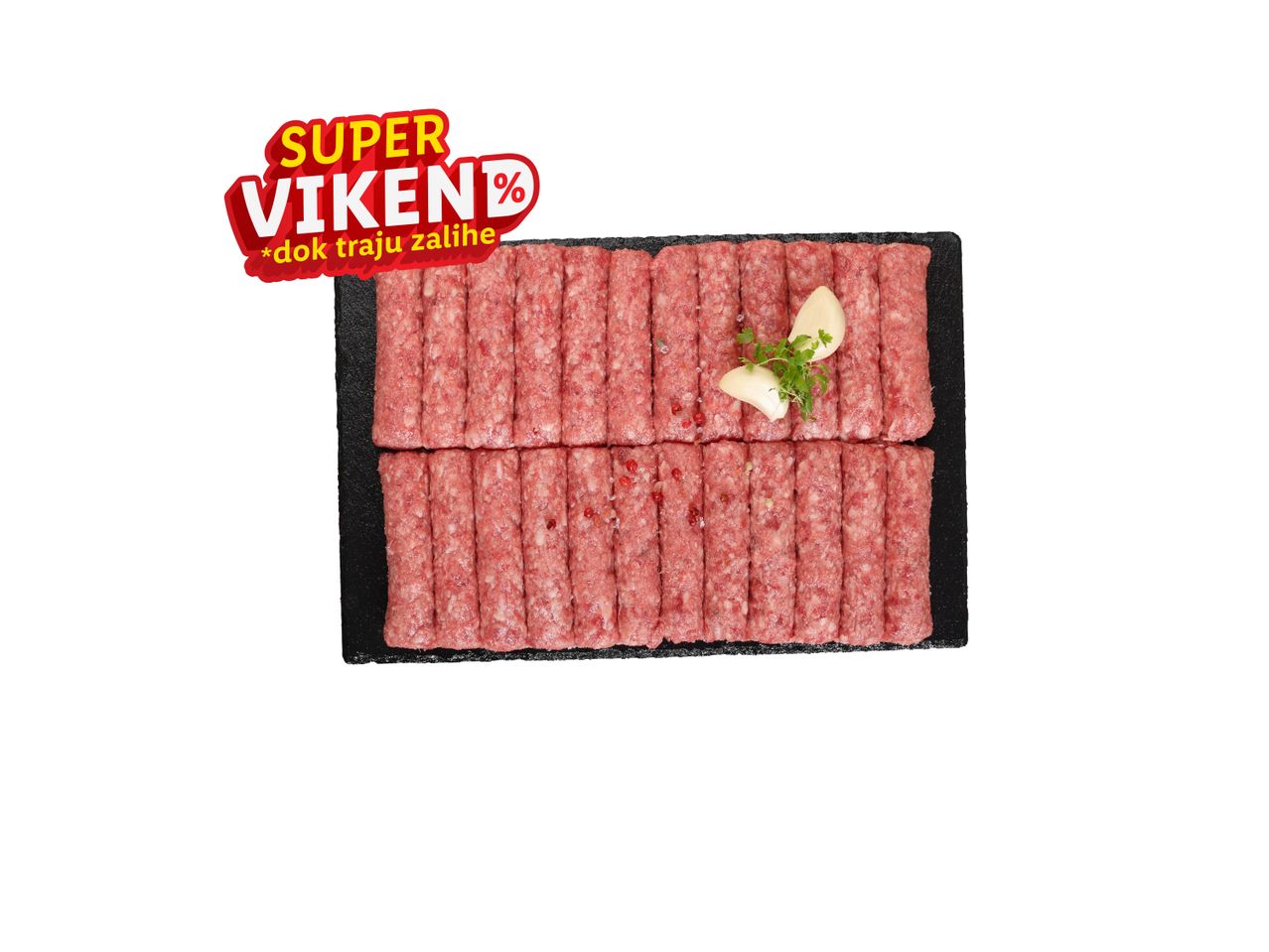 Pakovanje Super Vikend ćevapčića spremnih za pripremu.