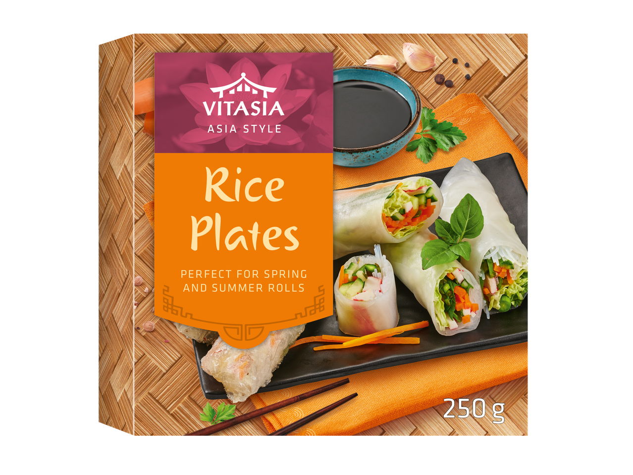 Vitasia Asia Style Rijstplaten: 250g rijstpapier voor lente- en zomerrollen.