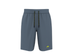 Calções desportivos CRIVIT azuis com cordão preto e detalhes amarelos