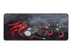 Rectangular mousepad featuring a dark, moody design with red chili peppers and spices.