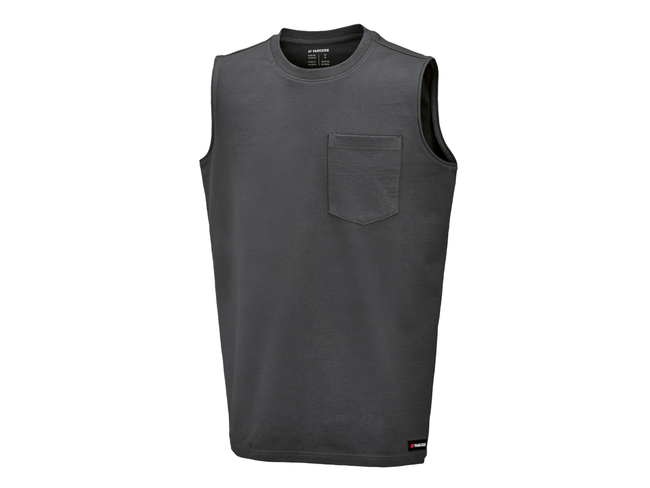Canotta Parkside grigio scuro con tasca.