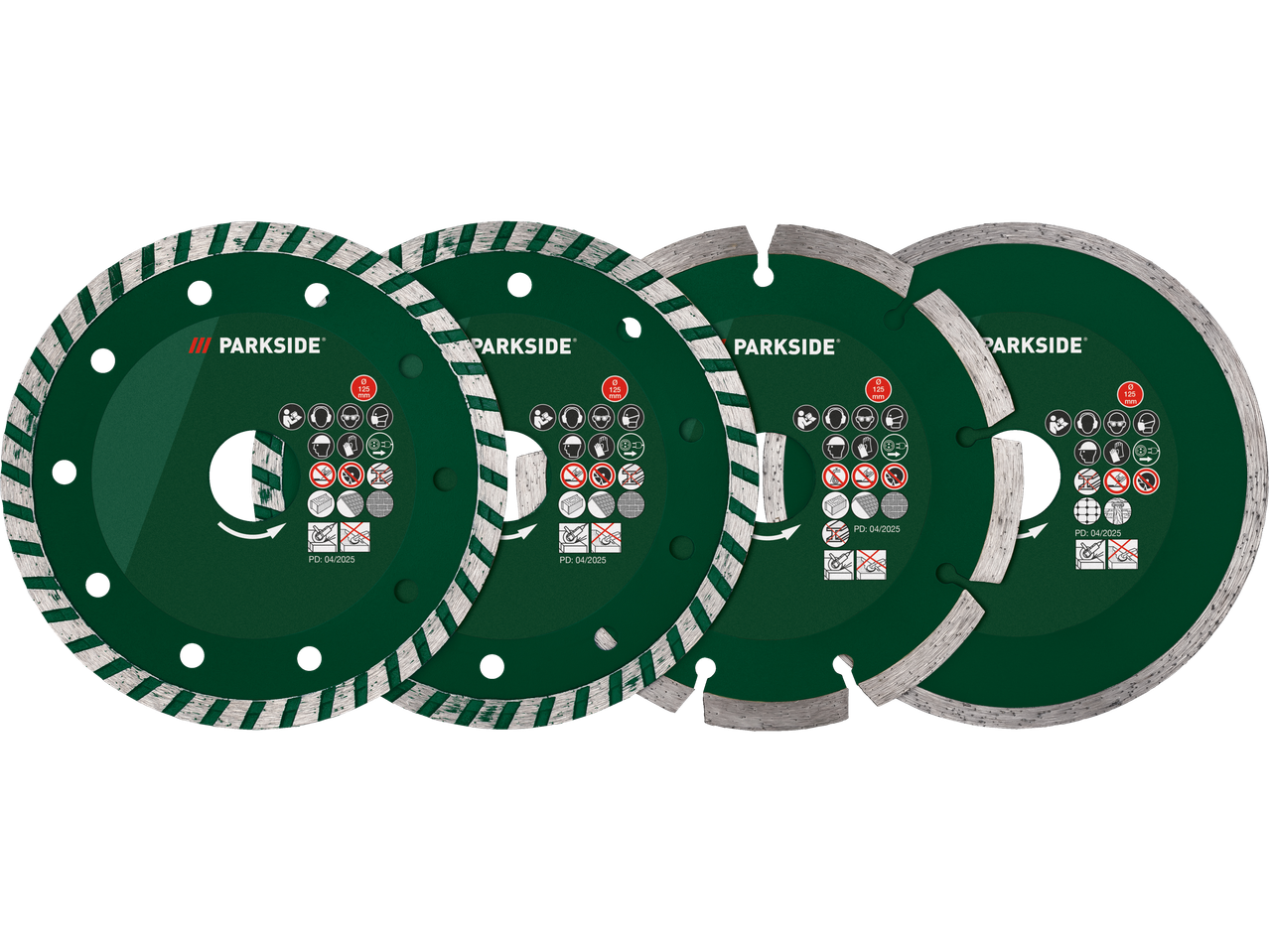 PARKSIDE® pjovimo diskai kampiniam šlifuokliui, 125 mm.
