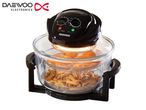 Daewoo air fryer with chicken nuggets and fries inside