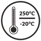 Etichetă temperatură: 250°C până la -20°C