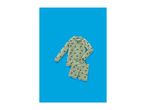 Kids' long-sleeve rash guard and swim shorts set with palm tree print.