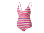 Costum de baie întreg CRIVIT pentru femei cu model colorat în zig-zag