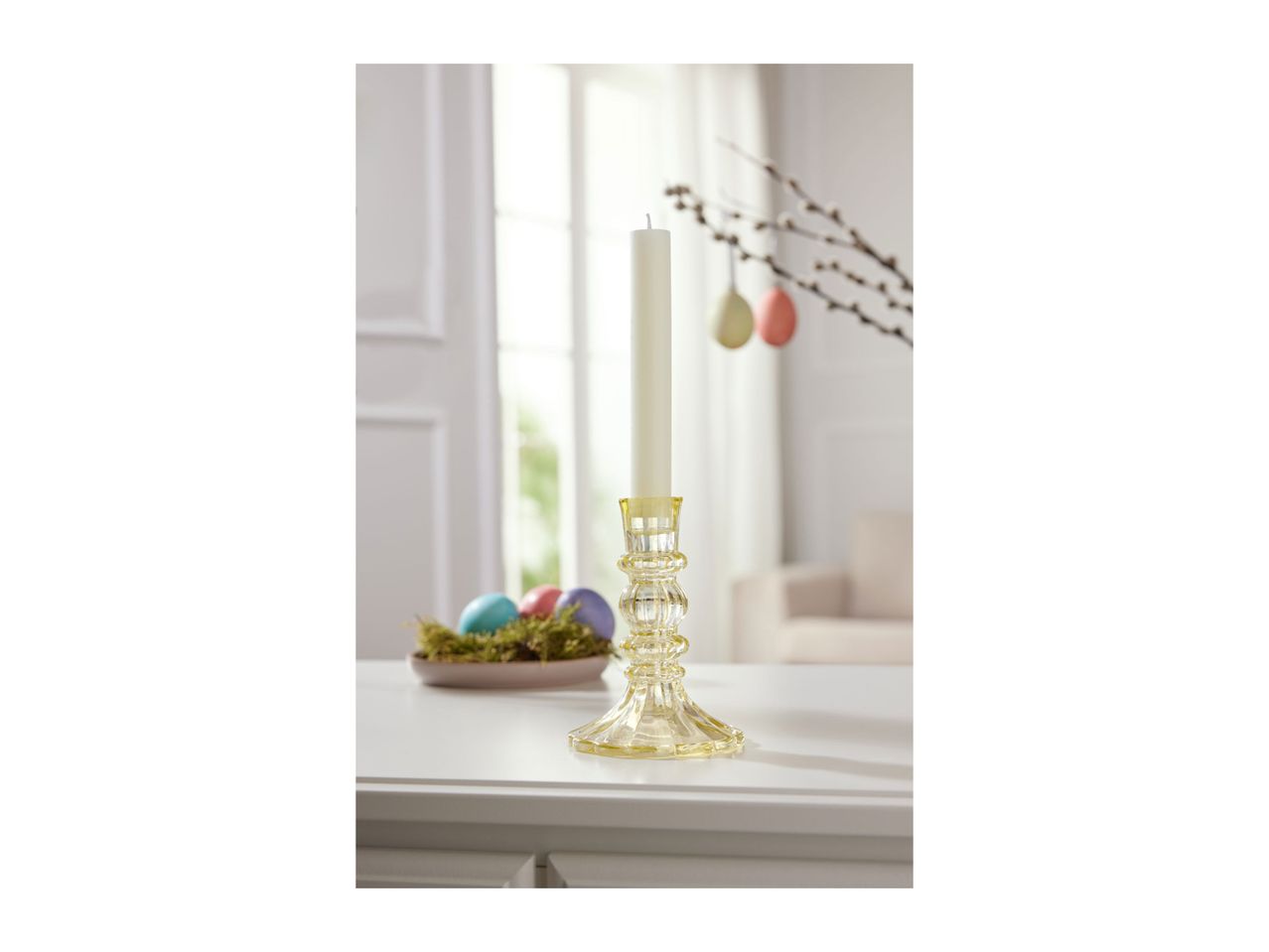 Go to full screen view: Livarno Home Candle Holder - Yellow - Image 3