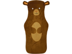 Lupilu kinderplaid in de vorm van een bruine beer.